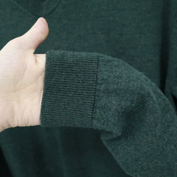Hart Schaffner Marx Merino Wool Sweater Men XL Green Quiet Luxury Classic Preppy - Picture 8 of 16